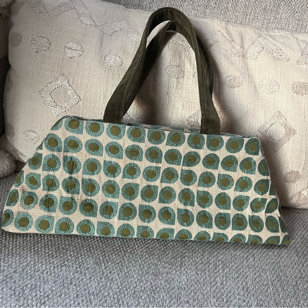Rare Offhand Designs Velvet Tapestry Knitting & Crochet Handbag